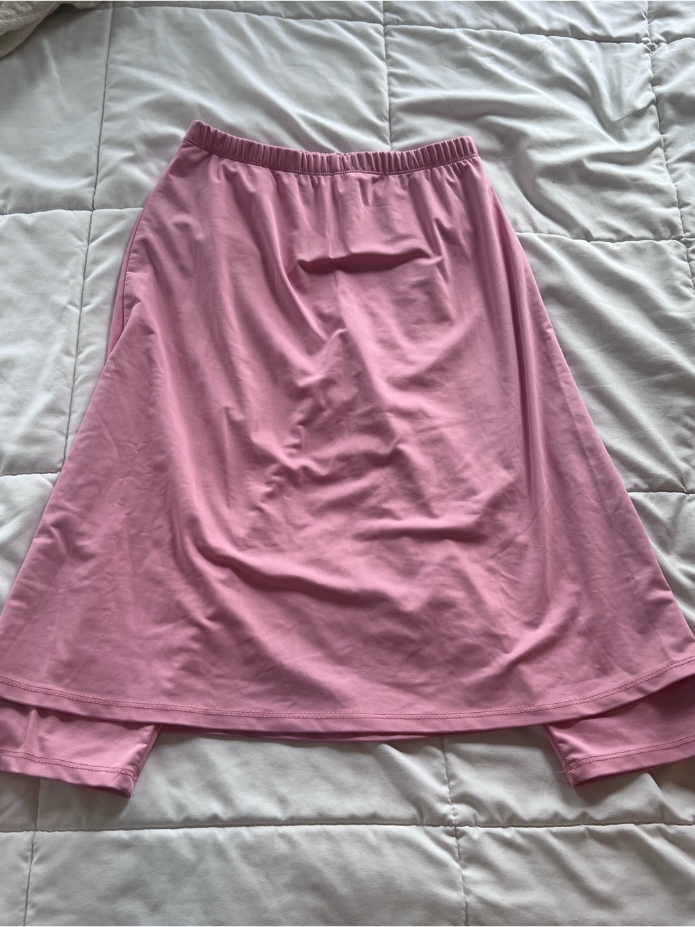 Women's Pink A-Line Skirt - Soft Elastic Waist